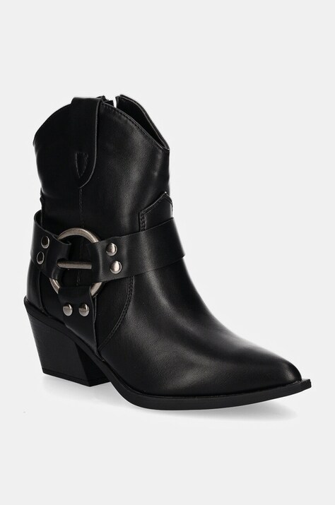 Answear.LAB bokacsizma fekete, női, magassarkú