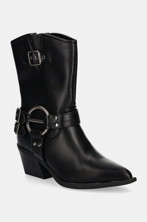 Каубойски ботуши Answear.LAB в черно с дебел ток