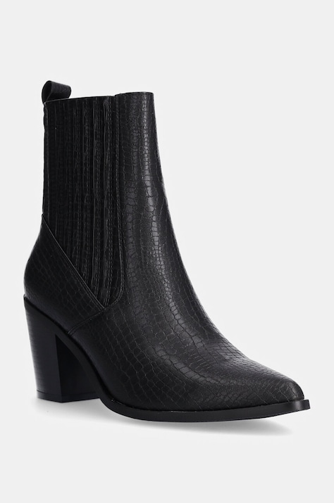 Answear Lab botine femei, culoarea negru, cu toc drept