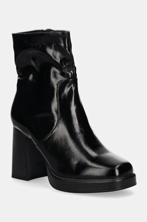 Answear.LAB bokacsizma fekete, női, enyhén téliesített, magassarkú