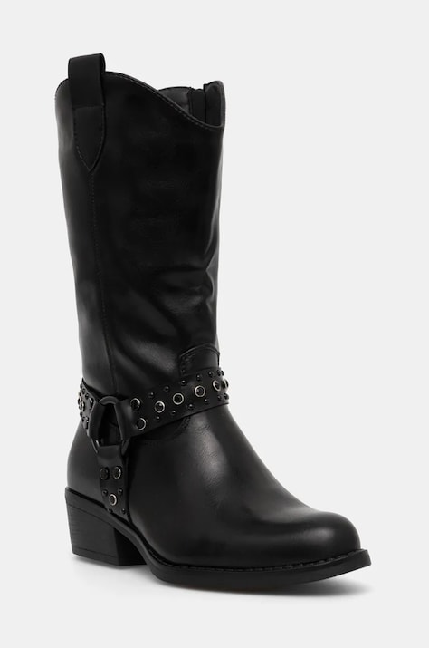 Answear Lab cizme femei, culoarea negru, cu toc drept, izolare usoara