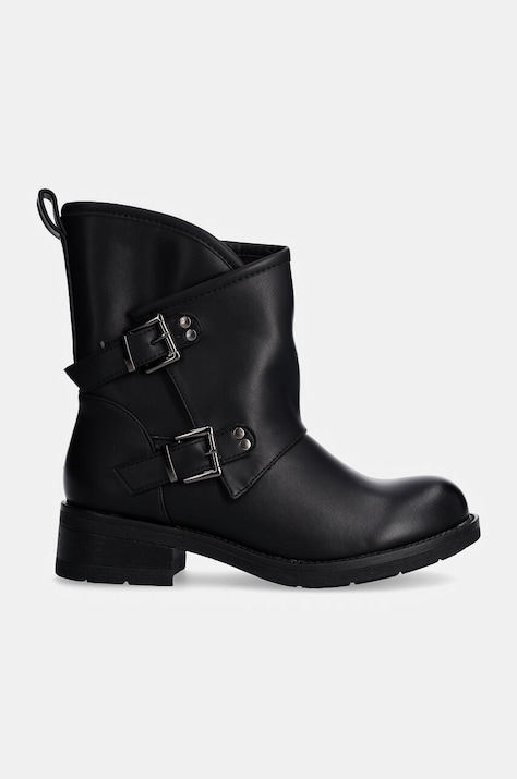 Answear Lab botine femei, culoarea negru, cu platforma, izolare usoara