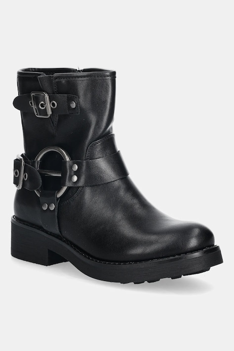 Kožené členkové čižmy Answear.LAB dámske, čierna farba, na podpätku