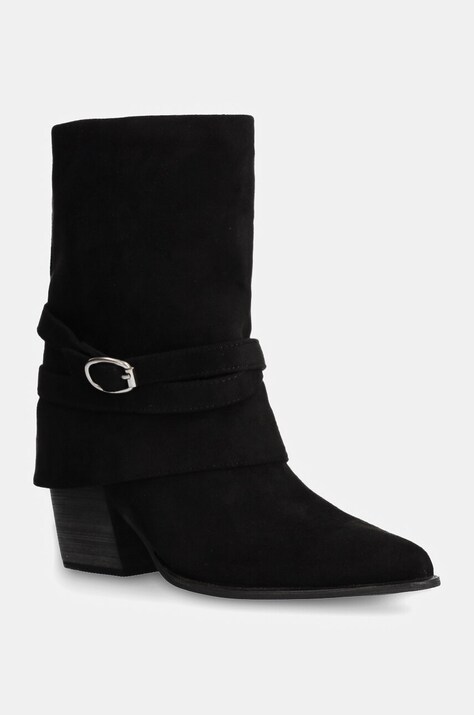 Полусапожки Answear.LAB женские цвет чёрный каблук кирпичик