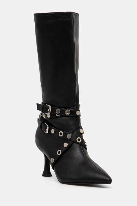 Answear Lab cizme femei, culoarea negru, cu toc cui