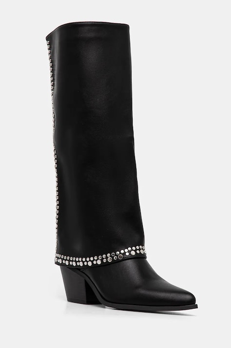 Answear Lab cizme femei, culoarea negru, cu toc drept