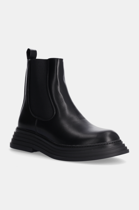 Answear Lab cizme femei, culoarea negru, cu platforma, izolare usoara