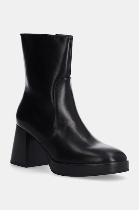 Answear Lab botine femei, culoarea negru, cu toc drept, izolare usoara