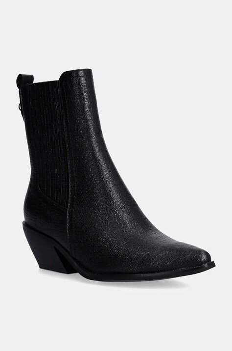 Answear Lab botine femei, culoarea negru, cu toc drept