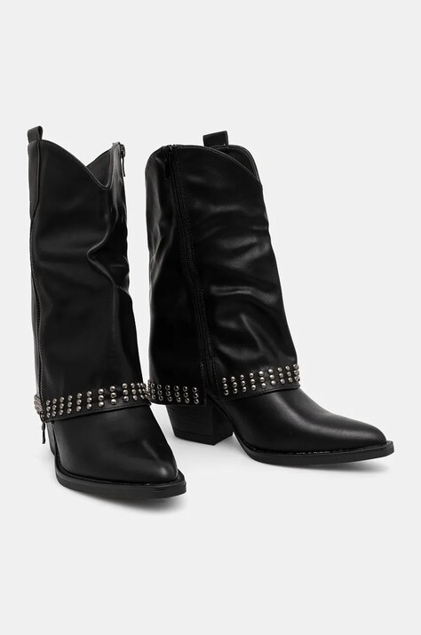 Answear Lab cizme femei, culoarea negru, cu toc drept