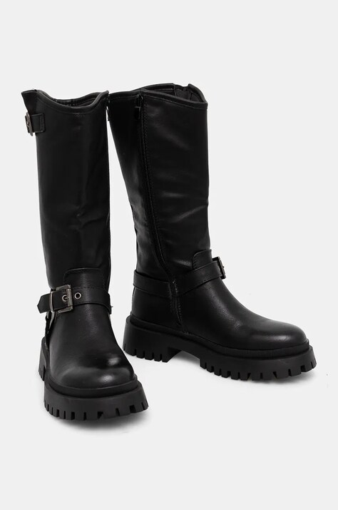 Ботуши Answear.LAB в черно с равна подметка