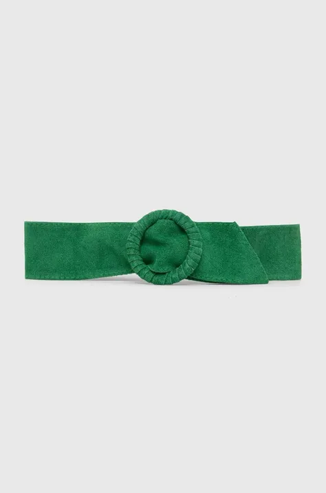 Σουέτ ζώνη Answear Lab χρώμα: πράσινο