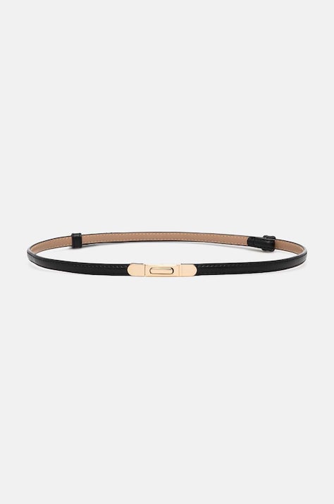 Answear Lab curea de piele femei, culoarea negru