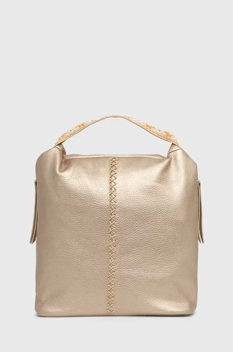 Answear Lab plecak damski kolor złoty mały gładki