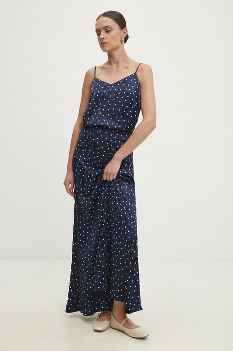 Answear Lab fustă culoarea albastru marin, maxi, evazati