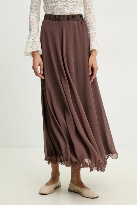 Answear Lab fustă culoarea negru, maxi, evazati