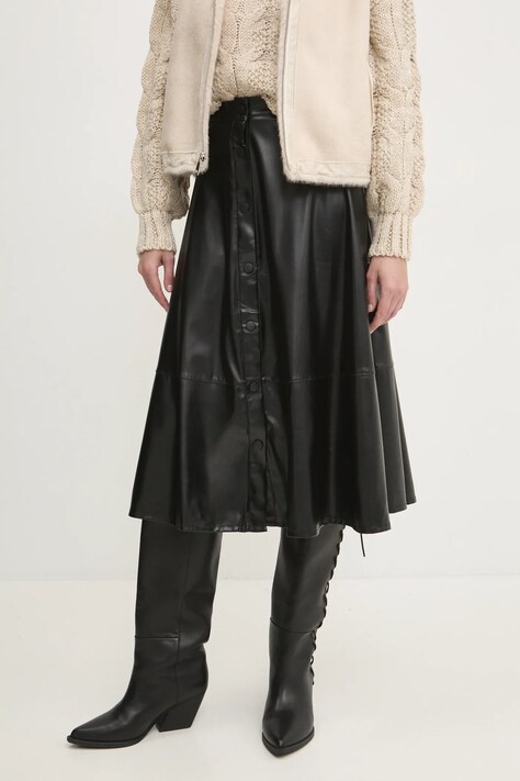 Answear Lab fustă culoarea negru, maxi, evazati