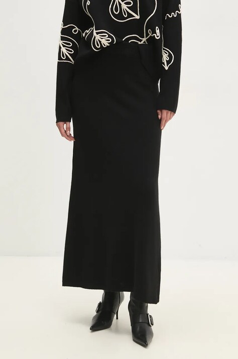 Answear Lab gonna in lana colore nero
