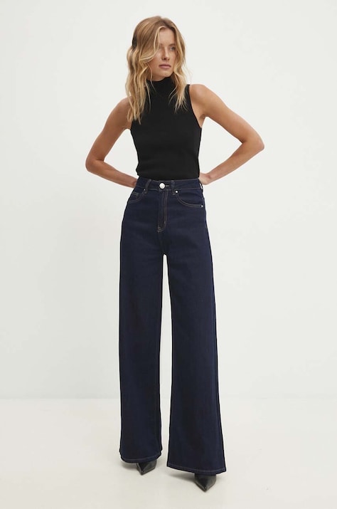 Answear Lab jeans femei, culoarea albastru marin