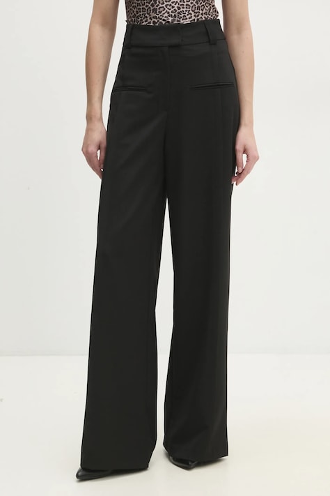 Панталон Answear.LAB в зелено с широка каройка, с висока талия