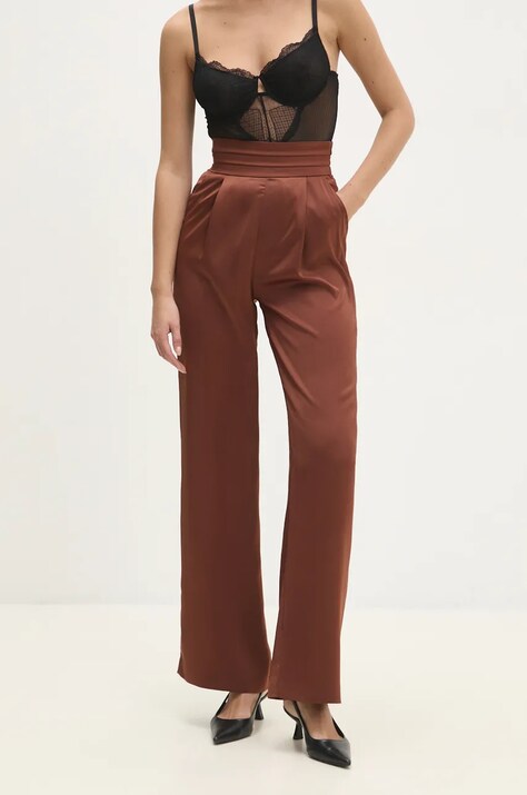 Answear Lab pantaloni donna colore marrone