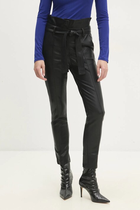 Штани Answear.LAB жіночі колір чорний облягаюче висока посадка