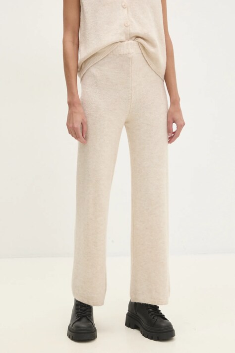 Answear Lab pantaloni in misto lana colore beige