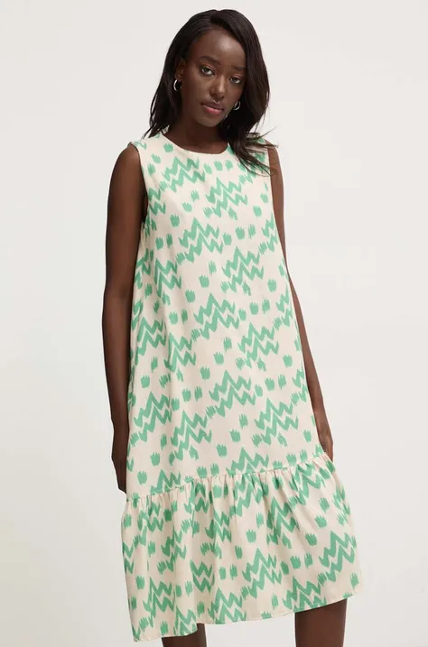 Bavlnené šaty Answear Lab zelená farba, mini, rovný strih