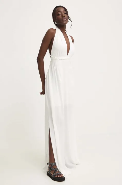 Сукня Answear Lab колір білий maxi розкльошена