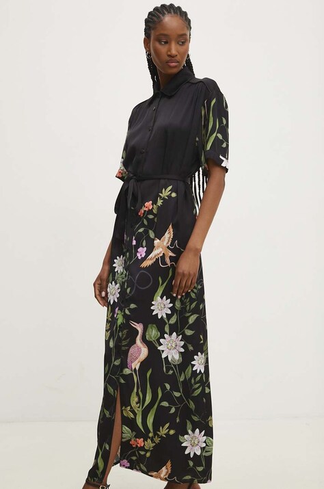 Answear Lab rochie culoarea negru, maxi, drept
