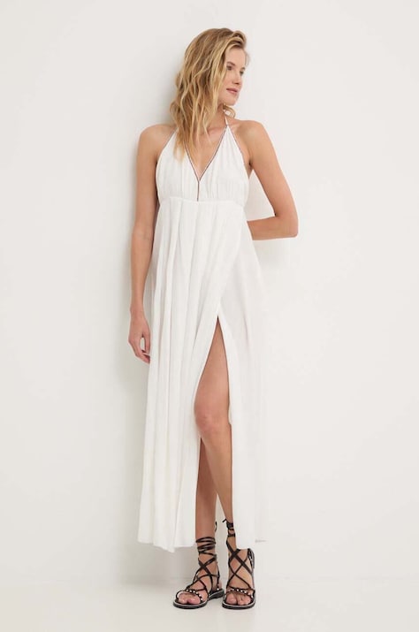 Answear Lab rochie culoarea alb, maxi, evazată