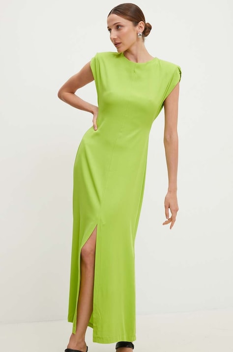 Answear Lab rochie culoarea verde, midi, dreaptă