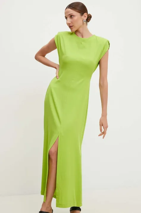 Šaty Answear Lab zelená farba, midi, rovný strih