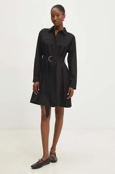 Хлопковое платье Answear Lab цвет чёрный mini oversize