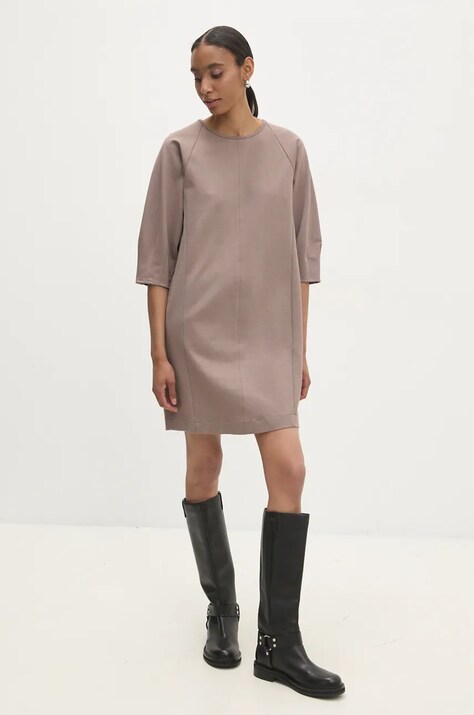 Answear Lab rochie culoarea maro, mini, dreaptă