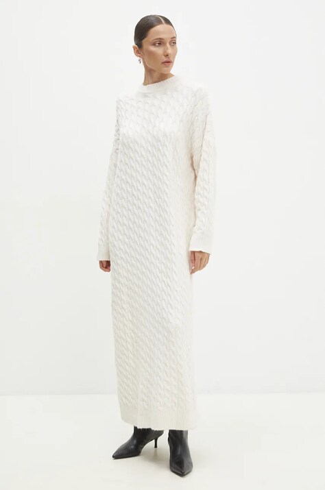 Answear Lab rochie culoarea bej, maxi, oversize
