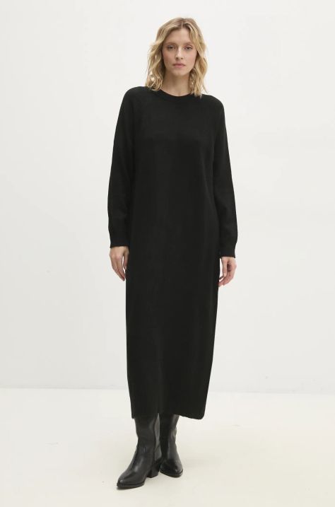 Answear Lab sukienka kolor czarny maxi oversize