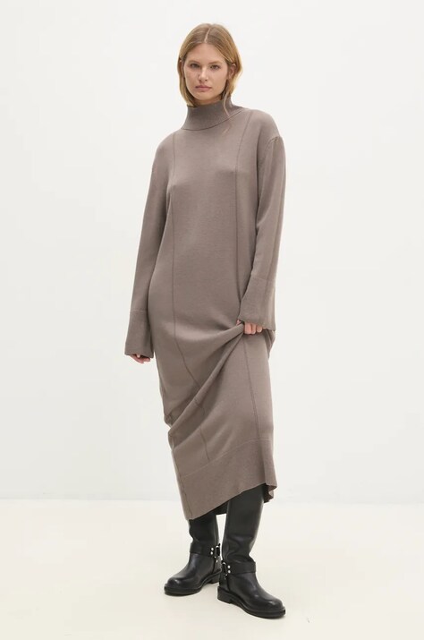 Answear Lab rochie culoarea gri, maxi, dreaptă