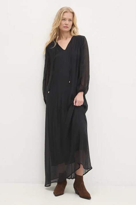 Answear Lab rochie culoarea negru, maxi, dreaptă