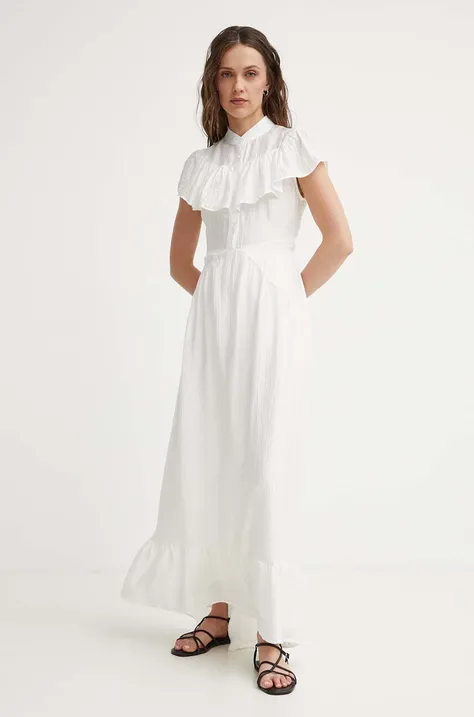 Šaty Answear Lab biela farba, maxi, áčkový strih