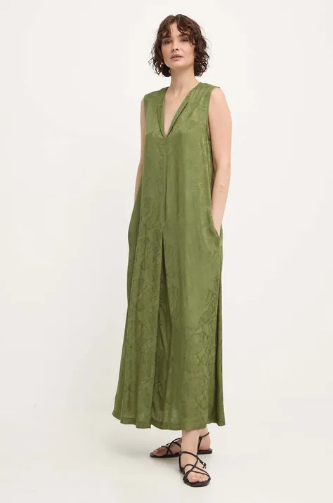Платье Answear Lab цвет зелёный maxi прямая