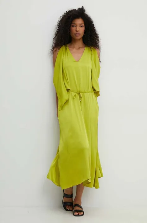 Сукня Answear Lab колір зелений maxi розкльошена
