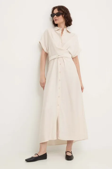 Сукня Answear Lab колір бежевий maxi розкльошена