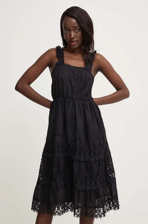 Šaty Answear Lab čierna farba, mini, áčkový strih