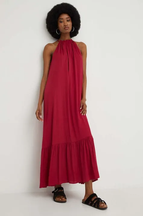 Платье Answear Lab цвет розовый maxi oversize