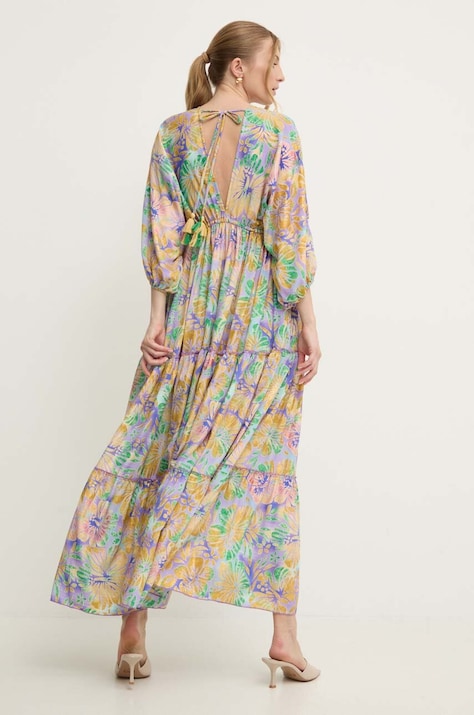 Answear Lab rochie de mătase maxi, evazată