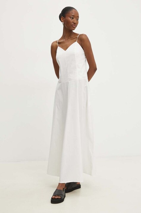 Answear Lab rochie culoarea alb, maxi, evazată