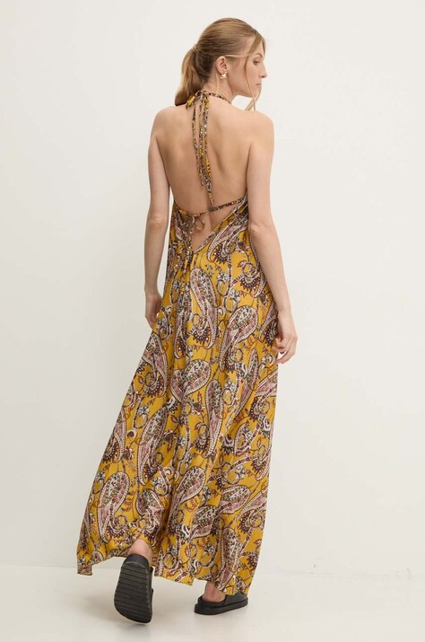 Answear Lab rochie culoarea galben, maxi, evazată
