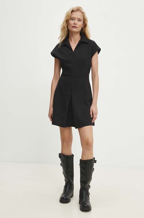 Answear Lab rochie culoarea negru, mini, dreaptă