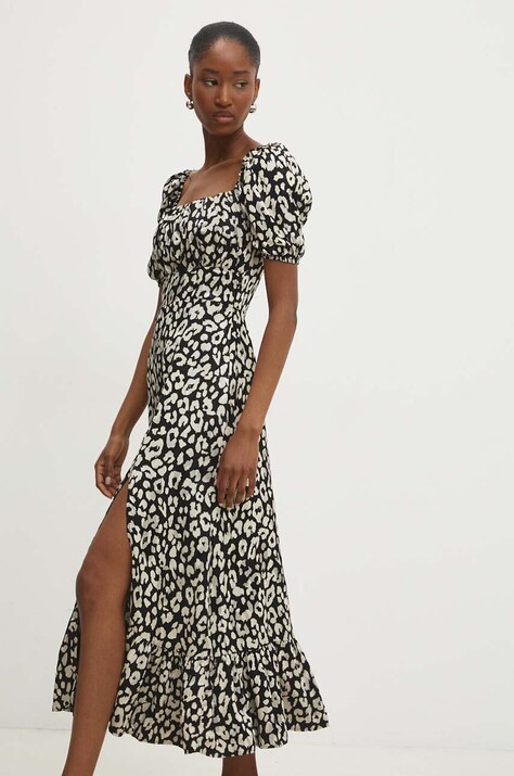 Answear Lab rochie culoarea negru, maxi, evazată